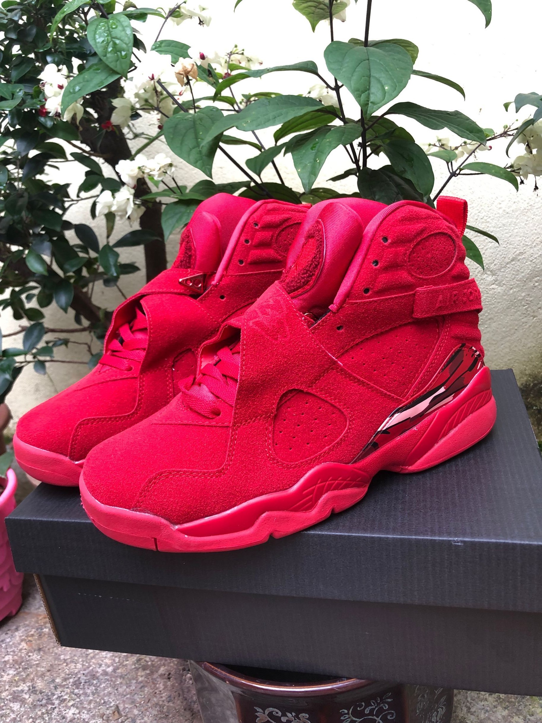 2019 Air Jordan 8 Retro Hot Red Black Shoes - Click Image to Close